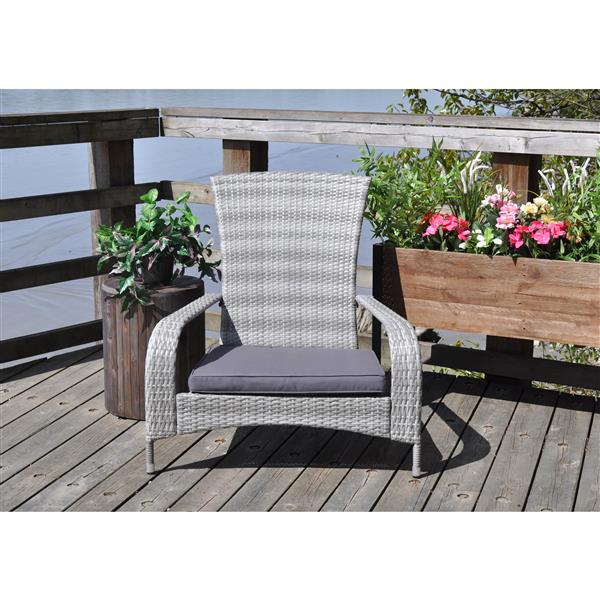 Patio Flare Wicker Muskoka Outdoor Chair - Grey