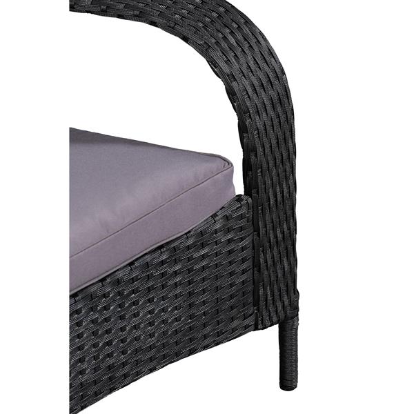 Patio Flare Comfort Height Muskoka Chair - Black Wicker