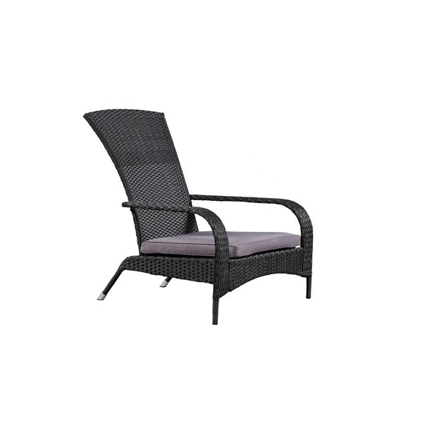 Patio Flare Wicker Muskoka Chair - Black