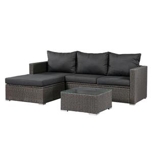 Patio Flare Emmett 3-Piece Sofa Set - Dark Grey