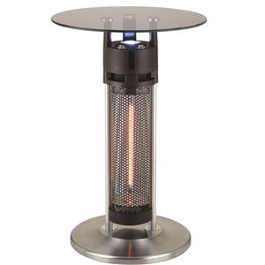 Table bistro chauffe-terrasse avec lumières DEL, 1400 watts