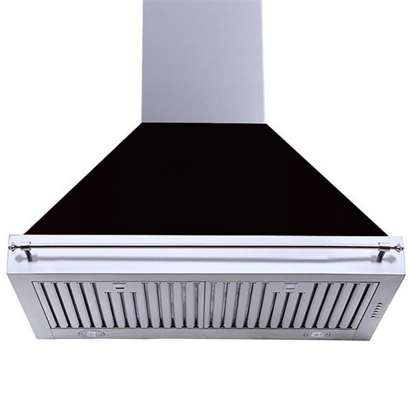 Turin Milazzo Wall Mounted Range Hood 36" Black - 900 CFM