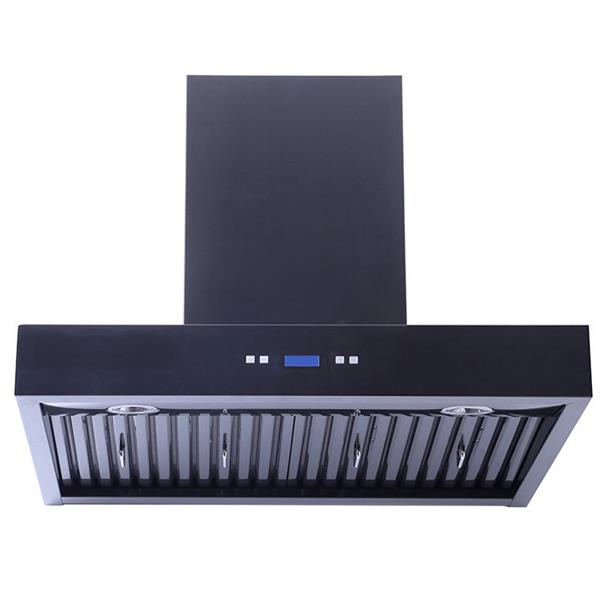 Turin Linosa Black 30-In 900 CFM Wall Mounted Range Hood