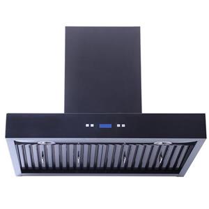 Turin Linosa Black 30-In 900 CFM Wall Mounted Range Hood