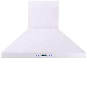 Turin La Bella 30-In 900 CFM White Stainless Steel Wall Mounted Range Hood