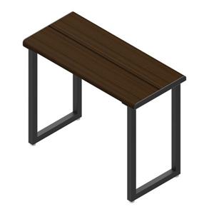 Banc de douche Invisia de 24", Noir Mat, Fini Noyer