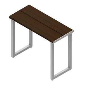 Invisia Collection Shower Bench 24" - Powder Coat Grey - Walnut Finish