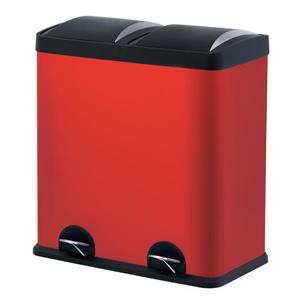 Poubelle/Recyclage Step N 'Sort rouge, 2 compartiments, 60 L