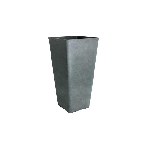Acerra Square Tapered Planter - 13-in x 25-in - Grey