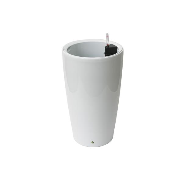 Modena Round Self-Watering Planter - 22-in - Glossy White