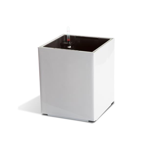 Modena Cubic Self-Watering Planter - Glossy White