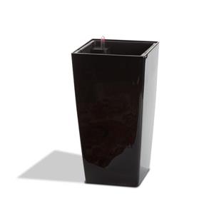 Jardinière conique auto-irriguante Modena, 30", noir lustré