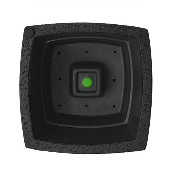 Crete Convex Self-Watering Planter - 25-in - Black