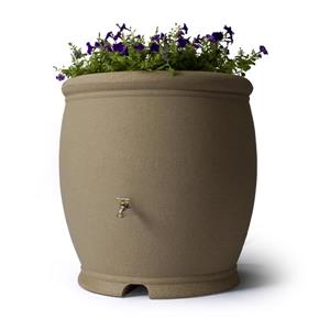 Algreen Barcelona Rain Barrel - 100 Gallon - Taupestone