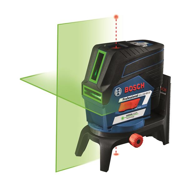 Niveau laser vert à point croisé et 4 points, avec batterie lithium-ion, 12  V