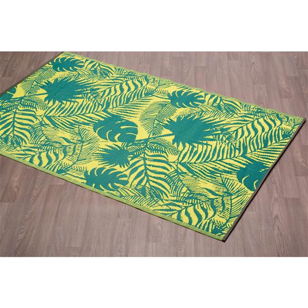 Erbanica Fiesta Outdoor Plastic Green Leaves Rug 5 X 8 Fie 58 A113grleav Rona