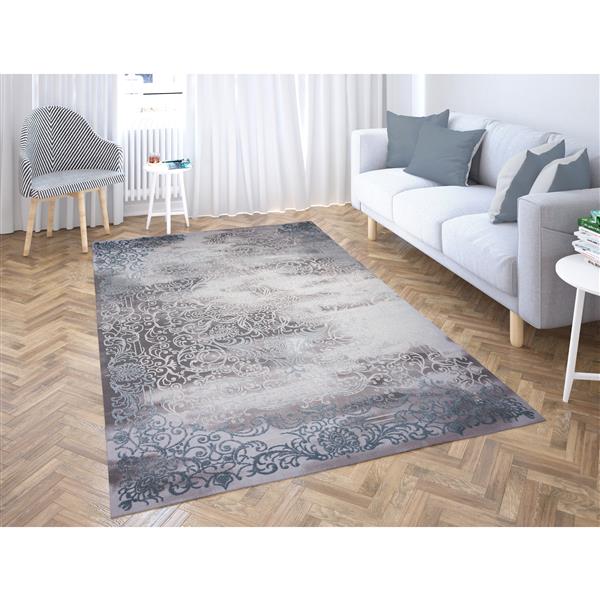 Segma Aria Area Rug 8ft x 11ft Polypropylene Gray/Blue LUR205