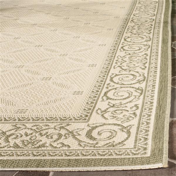 Safavieh Decorative Courtyard Rug - 2-ft x 3-ft 7-in - Natural/Olive