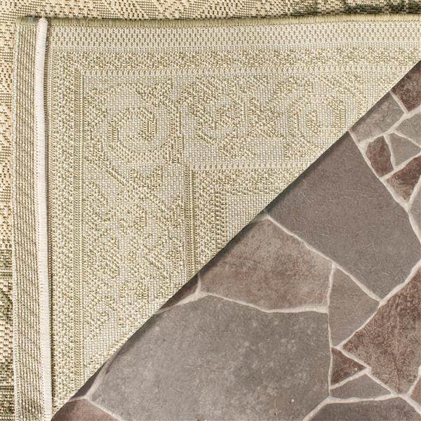 Safavieh Decorative Courtyard Rug - 2-ft x 3-ft 7-in - Natural/Olive