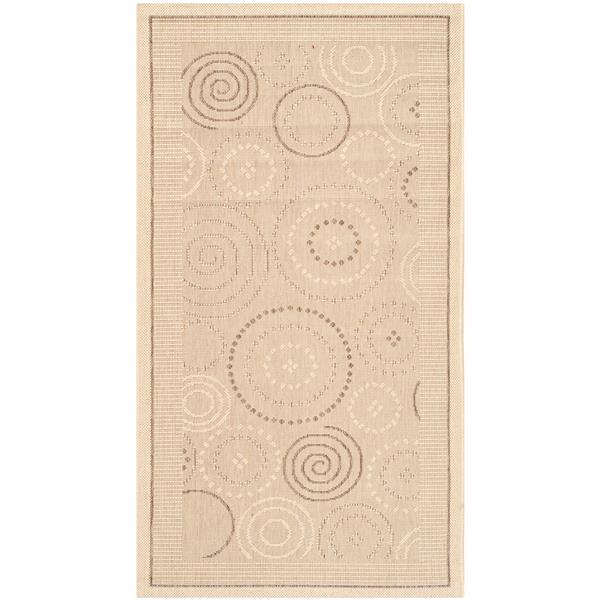 Safavieh Decorative Courtyard Rug - 2-ft x 3-ft 7-in - Natural/Brown