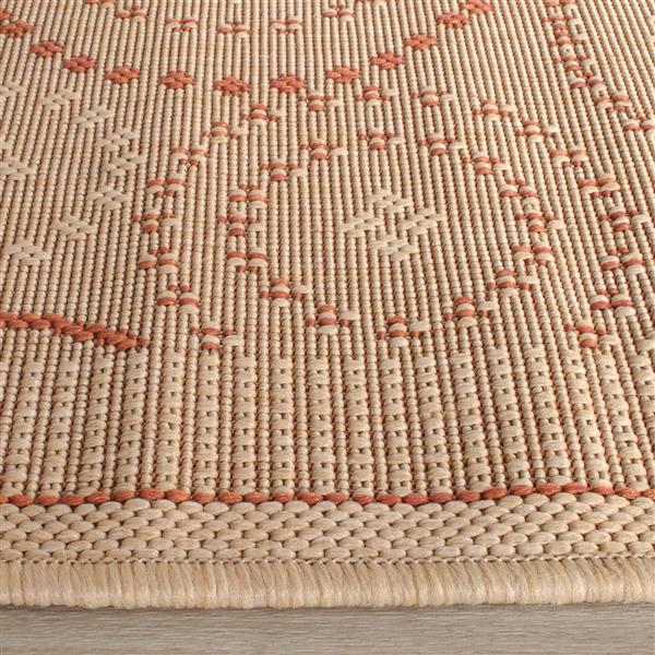 Safavieh Decorative Courtyard Rug - 2-ft x 3-ft 7-in - Natural/Terra