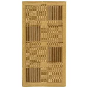 Safavieh Decorative Courtyard Rug - 2-ft x 3-ft 7-in - Natural/Brown