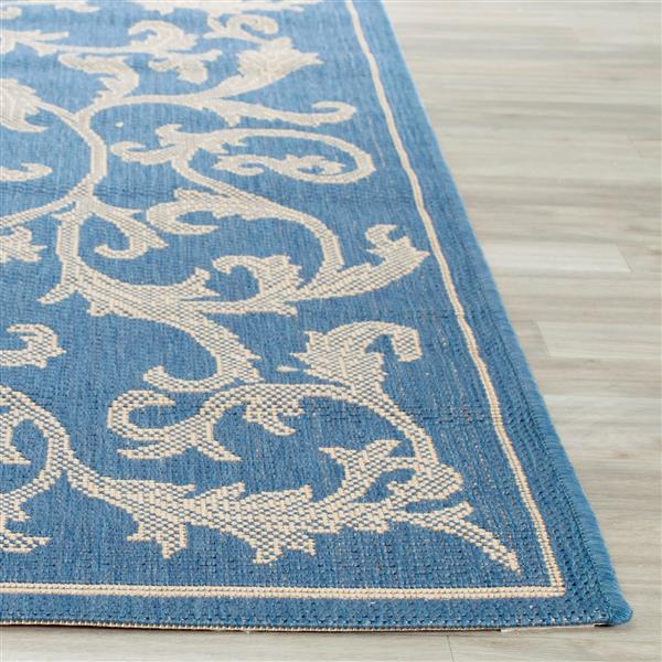 Safavieh Decorative Courtyard Rug - 2-ft x 3-ft 7-in - Natural/Blue