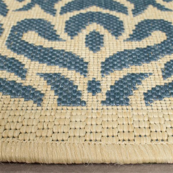 Safavieh Decorative Courtyard Rug - 2-ft x 3-ft 7-in - Natural/Blue