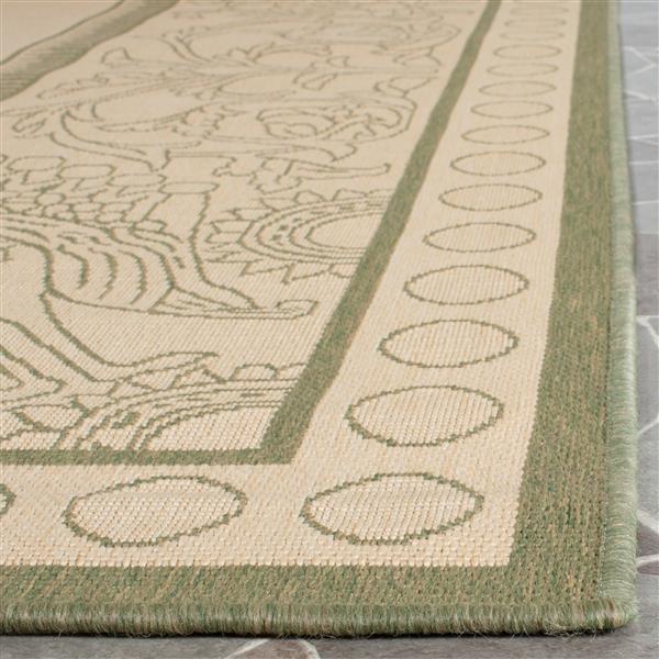 Safavieh Decorative Courtyard Rug - 2-ft x 3-ft 7-in - Natural/Olive