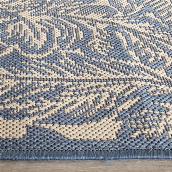 Safavieh Decorative Courtyard Rug - 2-ft x 3-ft 7-in - Natural/Blue
