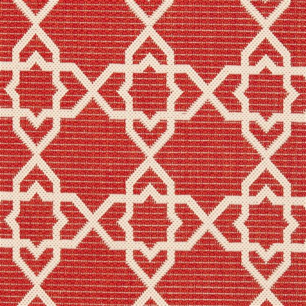 Safavieh Decorative Courtyard Rug - 2-ft x 3-ft 7-in - Red/Beige
