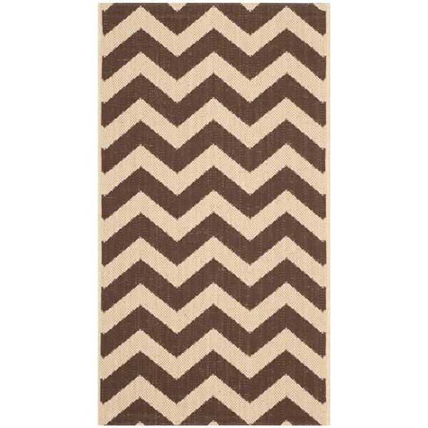 Safavieh Decorative Courtyard Rug - 2-ft x 3-ft 7-in - Dark Brown