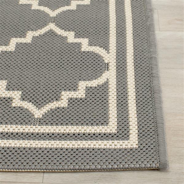 Safavieh Decorative Courtyard Rug - 2-ft x 3-ft 7-in - Grey/Beige