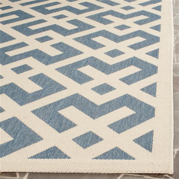 Safavieh Decorative Courtyard Rug - 2-ft x 3-ft 7-in - Blue/Bone