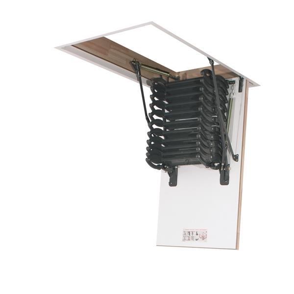 Fakro Scissor Attic Ladder - 22.5-in x 54-in - Steel - Gray