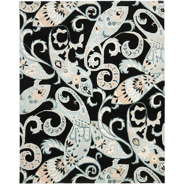 Safavieh Wyndham Rug - 8-ft x 10-ft - Wool - Black/Multi