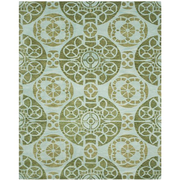 Safavieh Wyndham Rug - 8-ft x 10-ft - Wool - Turquoise/Green