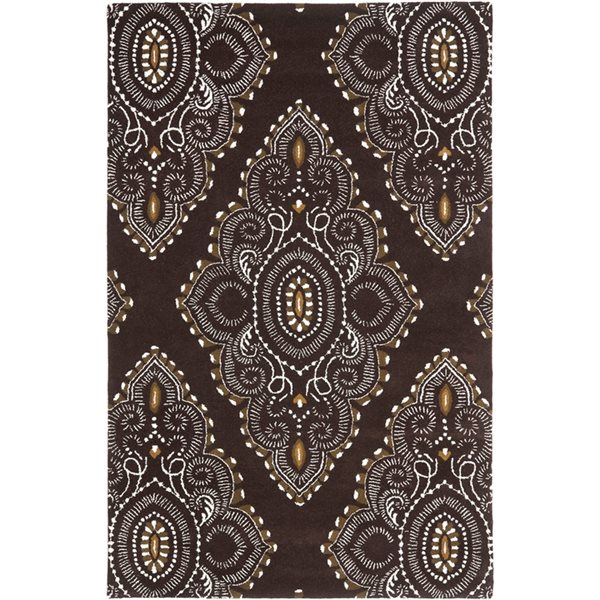 Safavieh Wyndham Rug - 8-ft x 10-ft - Wool - Brown/Ivory