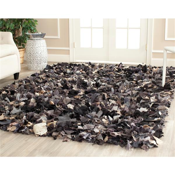 Safavieh Rio Shag Rug - 8-ft x 10-ft - Polyester - Grey/Multi