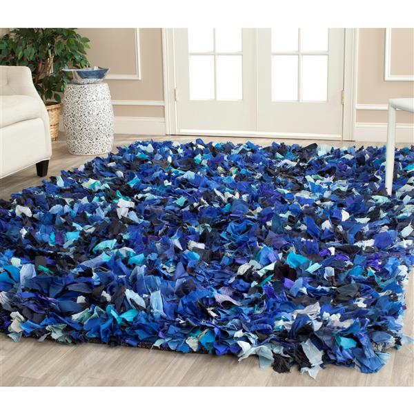 Safavieh Rio Shag Rug - 8-ft x 10-ft - Polyester - Blue/Multi