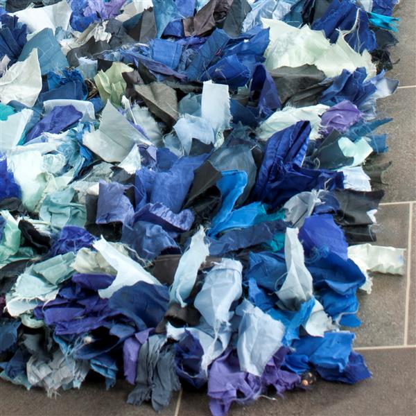 Safavieh Rio Shag Rug - 8-ft x 10-ft - Polyester - Blue/Multi