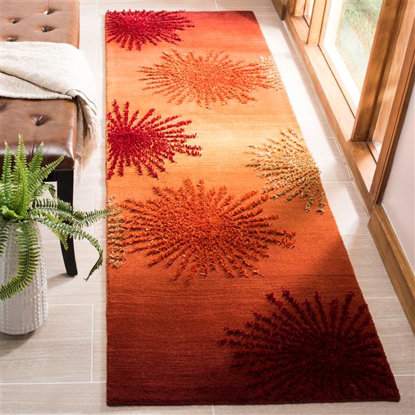 Safavieh Soho Rug - 2.5-ft x 6-ft - Wool - Rust/Multi