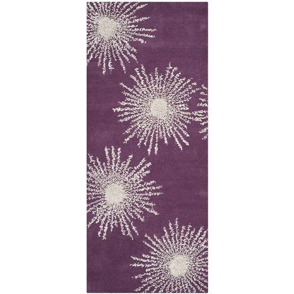 Safavieh Soho Rug - 2.5-ft x 6-ft - Wool - Purple/Ivory