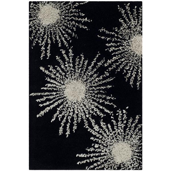 Safavieh Soho Rug - 2-ft x 3-ft - Wool - Black/White