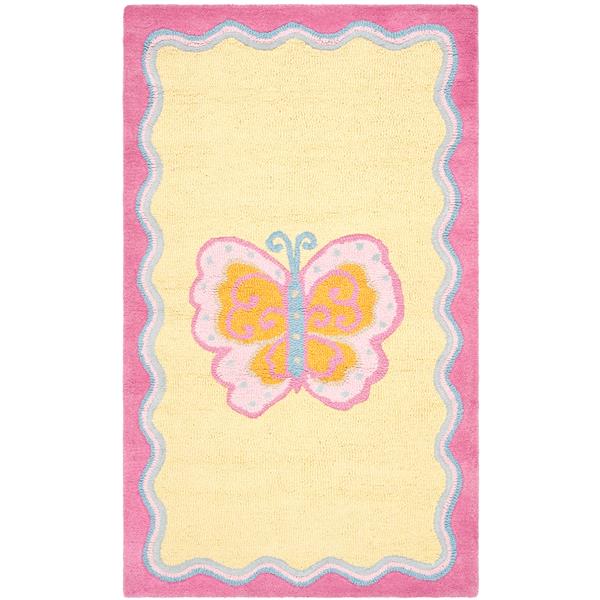 Safavieh Kids Rug - 3-ft x 5-ft - Wool - Multi/Pink