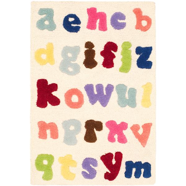 Safavieh Kids Rug - 2-ft x 3-ft - Wool - Ivory/Multi