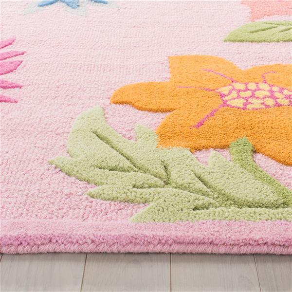 Safavieh Kids Square Rug - 7-ft x 7-ft - Wool - Pink