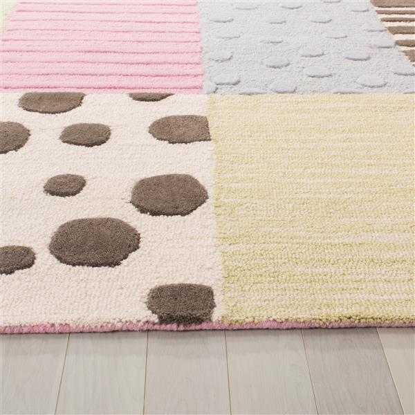 Safavieh Kids Rug - 3-ft x 5-ft - Wool - Blue/Pink