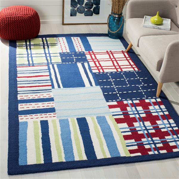 Safavieh Kids Rug - 3-ft x 5-ft - Wool - Blue/Multi
