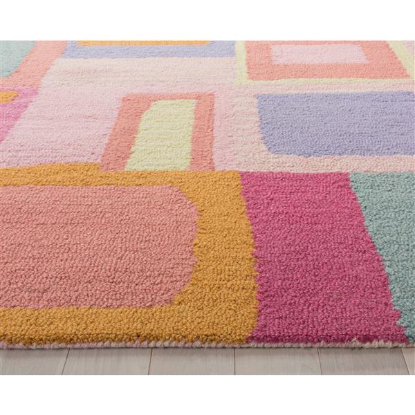 Safavieh Kids Square Rug - 7-ft x 7-ft - Wool - Pink/Multi